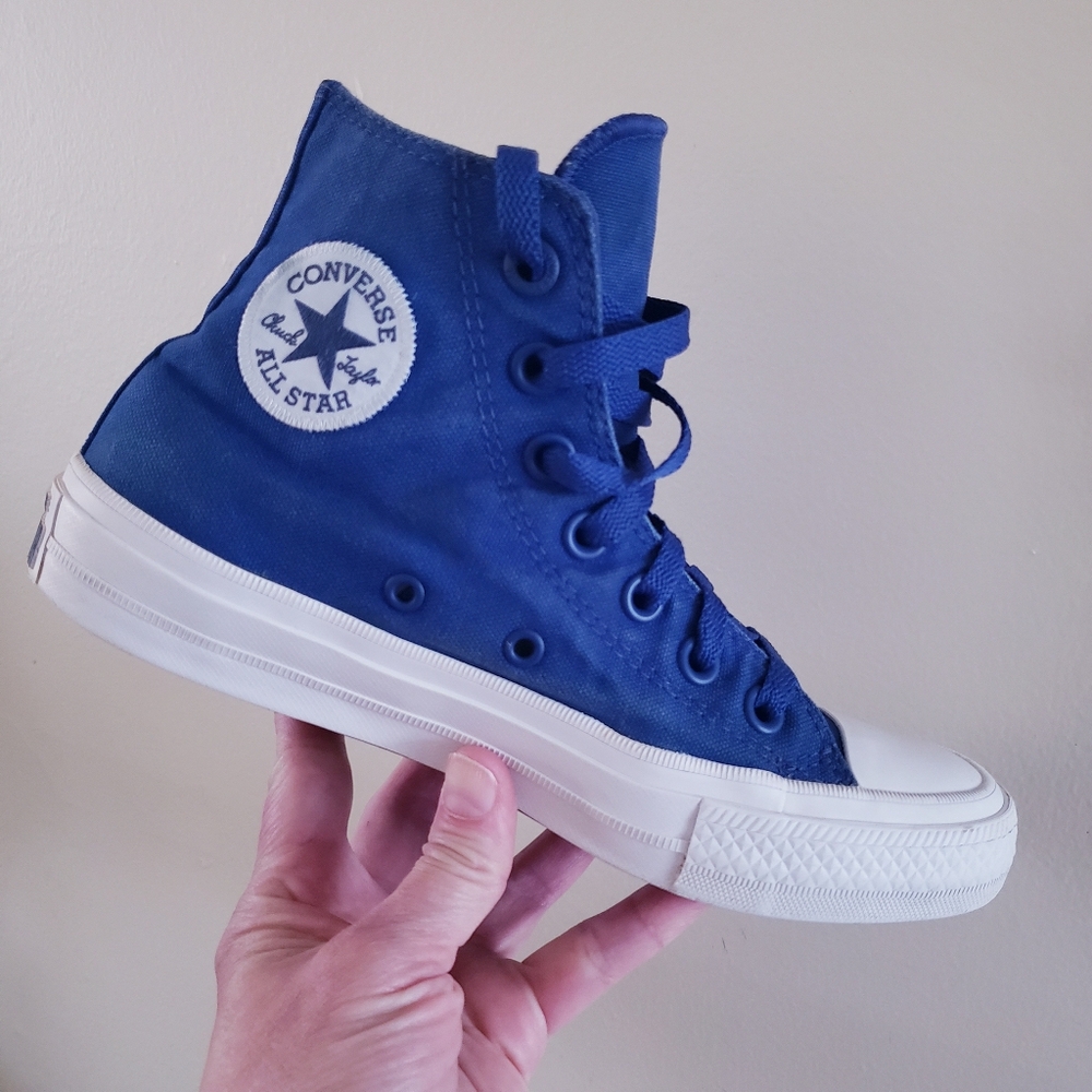 Converse LUNARLON Chuck Taylor II Plimsolls Blue High Top Sneakers - M4 / W6